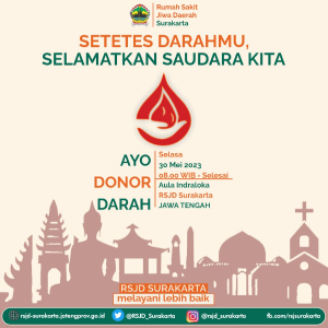 Donor darah akan dilaksanakan pada Selasa, 30 Mei 2023
